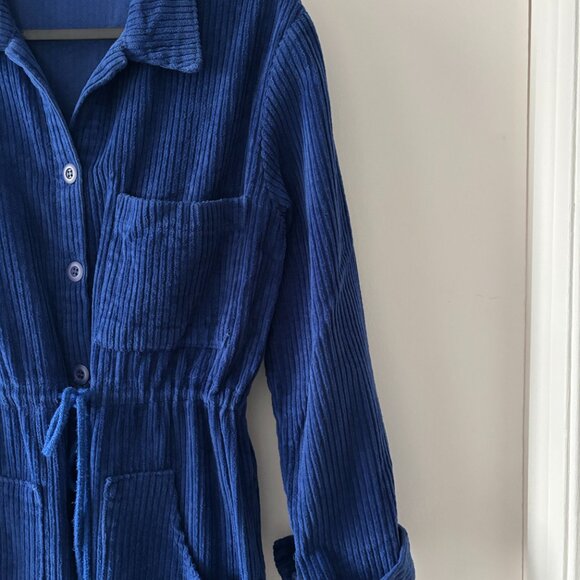 Royal blue Corduroy One-piece (jumpsuit) - Picture 2 of 9